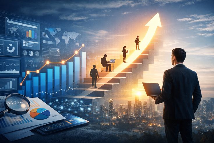 Person focusing on growth through soft and hard skills